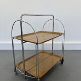 Mid-century foldable serving trolley from bremshey solingen,1950s