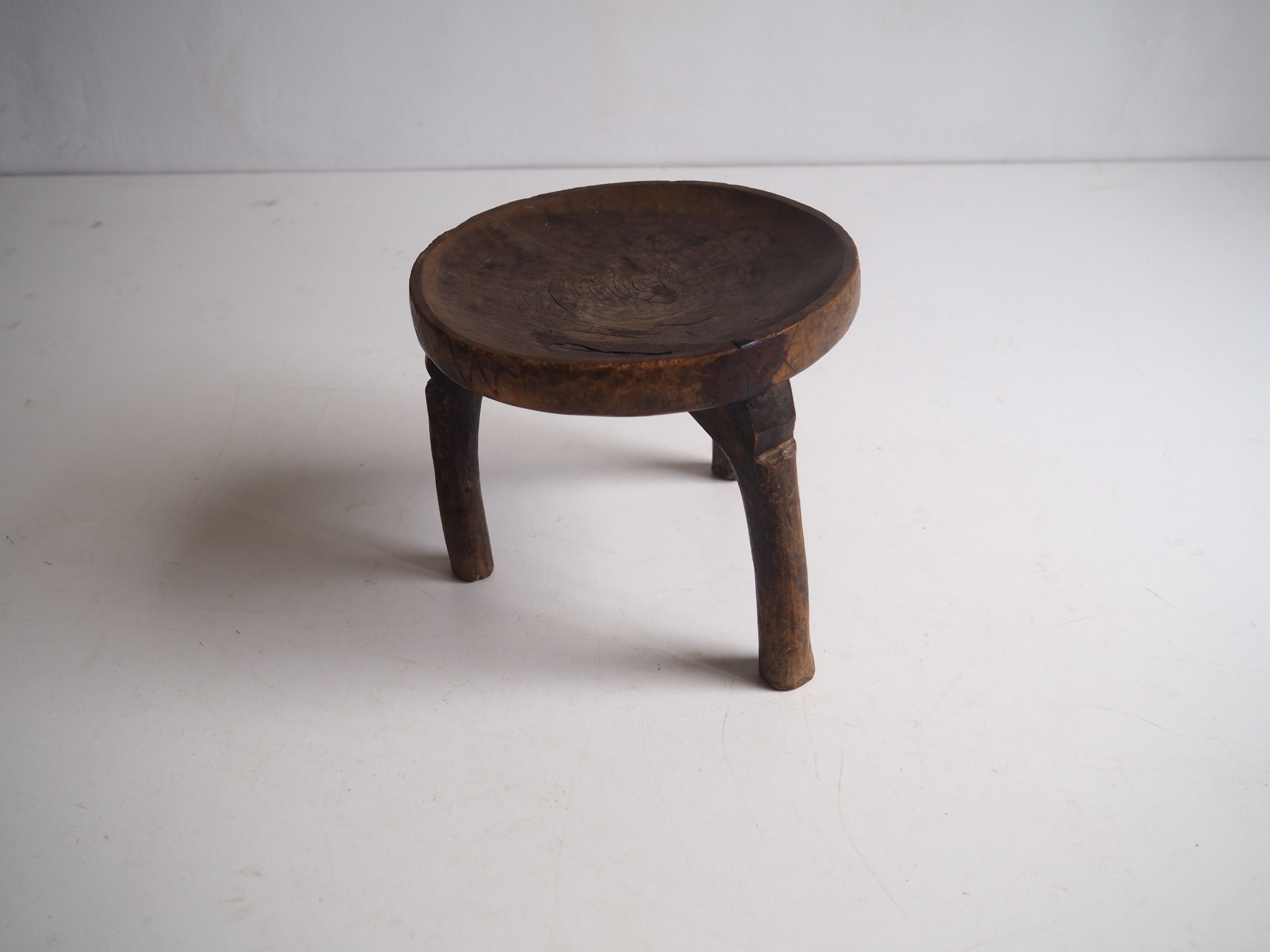 Wa-Hehe tribal carved tripod stool, Tanzania 1950s
