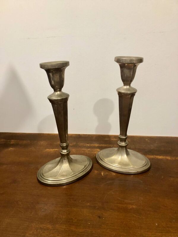 Paire de bougeoirs XXL