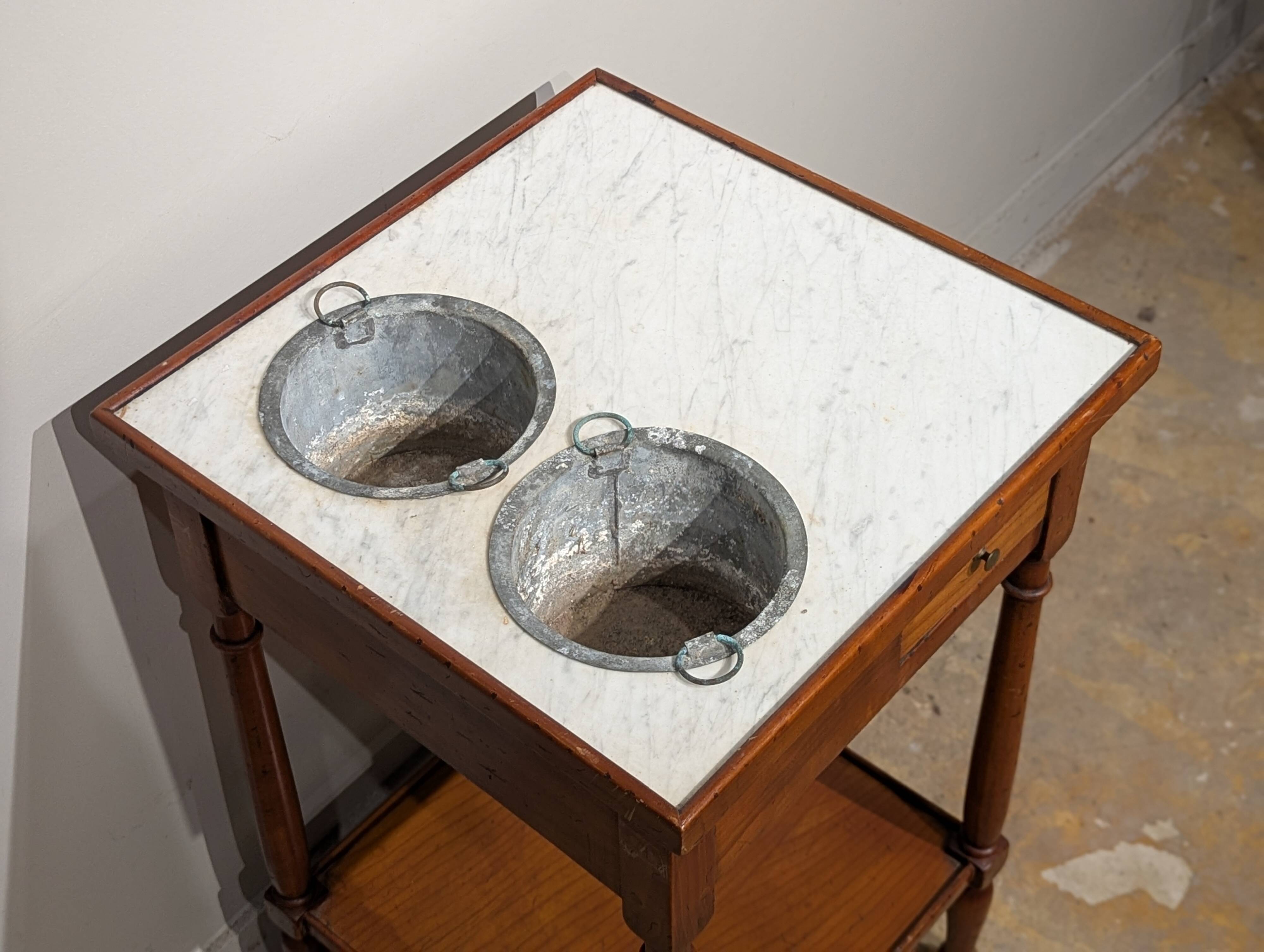 Antique cherry wood refreshment table