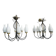Set of 2 Italian design chandeliers in style of Stilnovo/ Arredoluce, 1950s