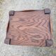 Pair of oak bedside tables with curtained niche doors