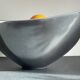 Vintage polished metal fruit bowl