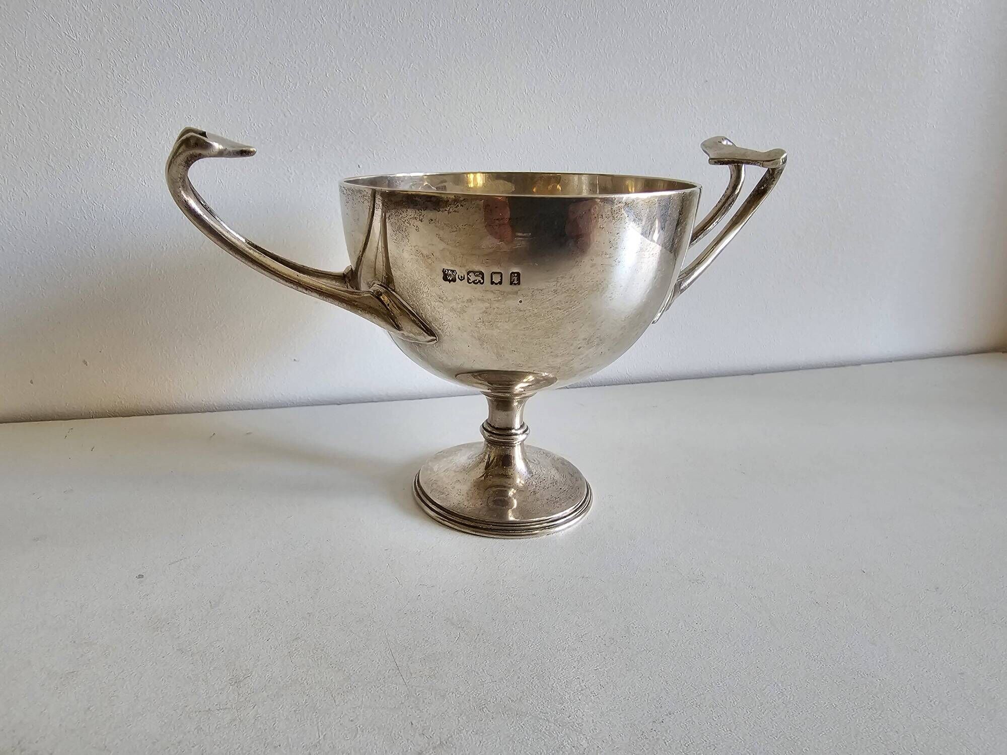 George V Style Solid Silver Cup / Bowl / Cream Pot Sugar Bowl, John & D