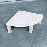 Mid-Century Modern Travertine Edge Side Table, Italy, 1970s