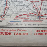 Carte ancienne Taride Environs de Paris nord- ouest ,entoilée