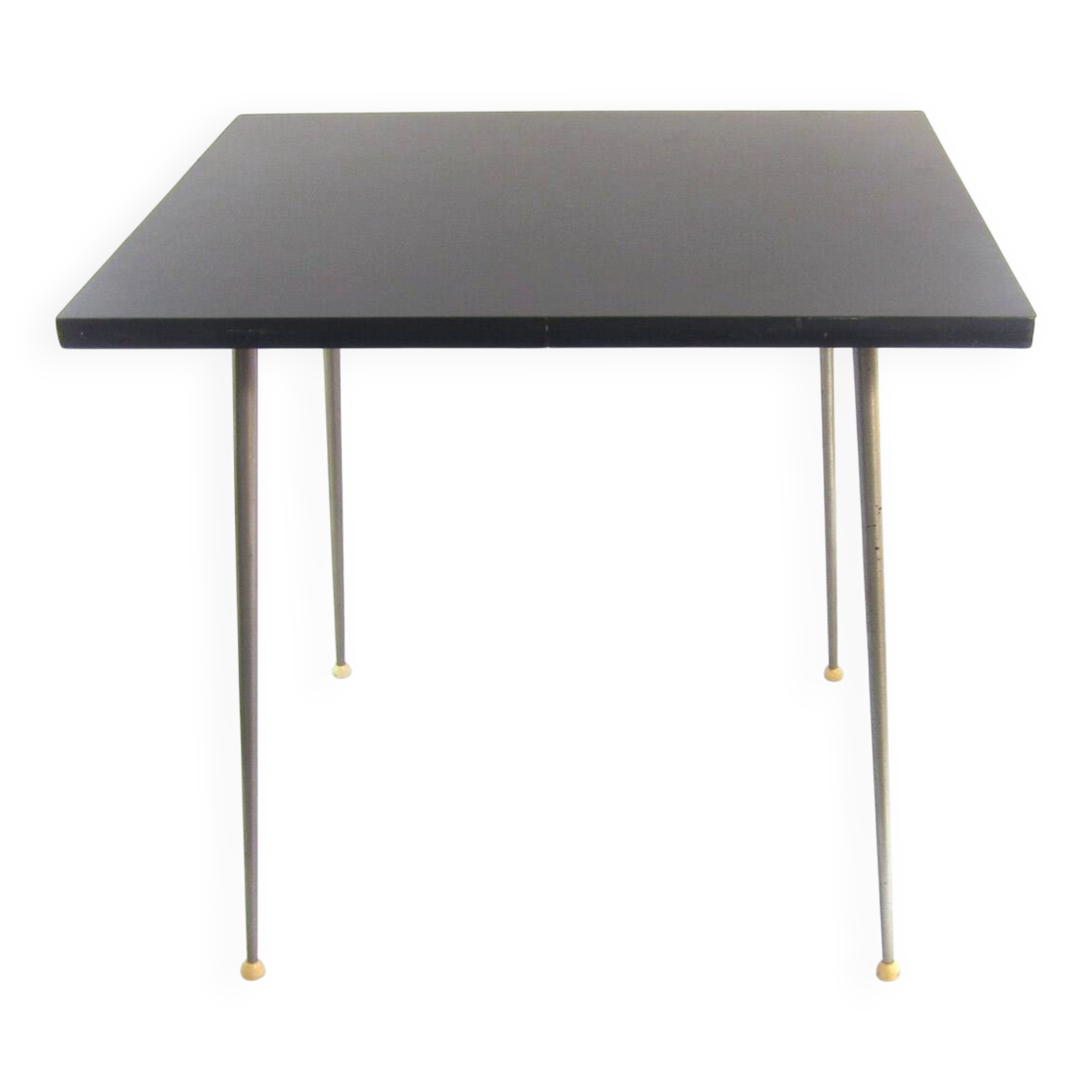 1960s Modernist Side Table in Charcoal Grey Formica