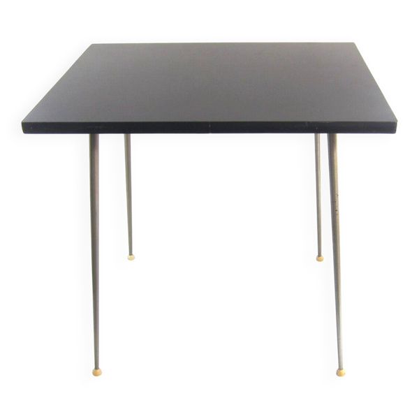 Table d'appoint moderniste des années 1960 en Formica gris charbon