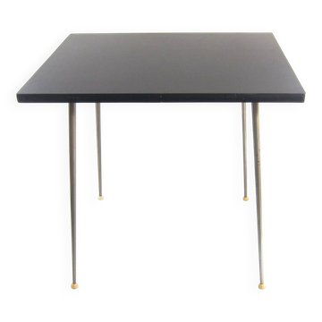 Table d'appoint moderniste des années 1960 en Formica gris charbon