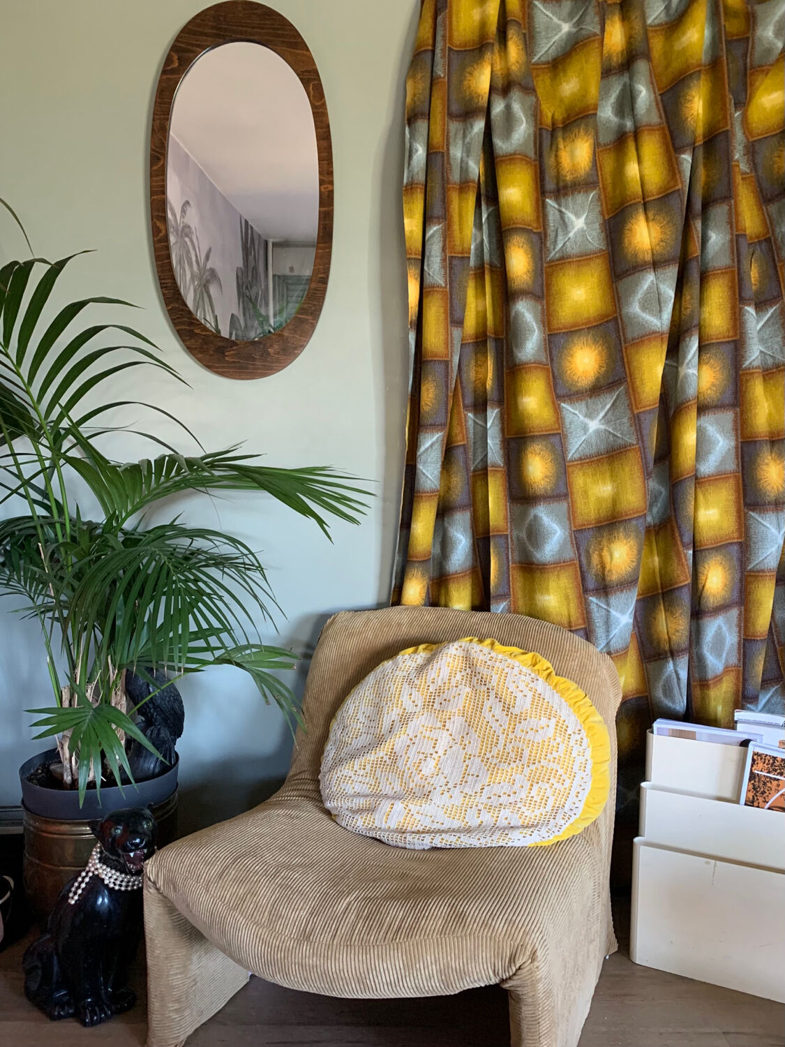 60s mirror in Italian wood