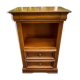 High bedside table, wooden accent table in Louis Philippe style.