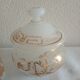Suite carafe carafon et pot opaline à décors doré XIX eme