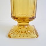 Art Deco Amber Glass Vase, 1940's.