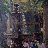 Post Impressionist - Placa Reial Barcelona - Looking into the Sunlight