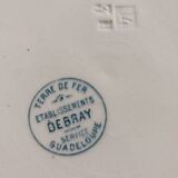 6 ironstone plates, Guadeloupe model
