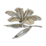 Flower, removable ashtrays and spades, iconic object 70s, silver bronze signed eLeCe Lisboa