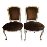A pair of Louis XV style armchairs