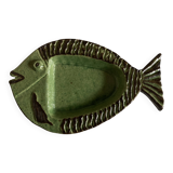 Small fish dish in glazed earthenware Dieulefit 1960