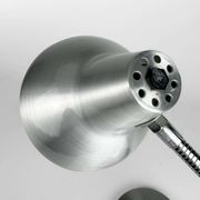 Flexible brushed aluminum lamp from the 60s