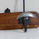 Vintage wood and metal patère
