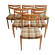 Suite of 6 vintage chairs 1960