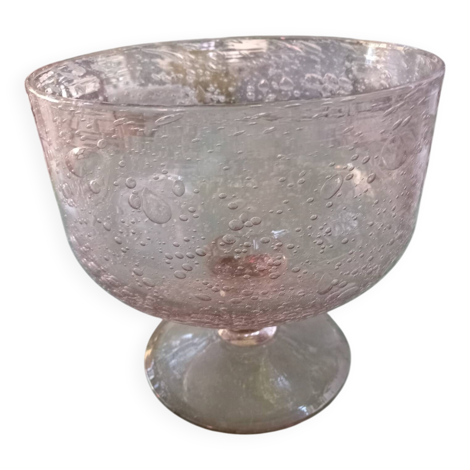 Blown glass salad bowl