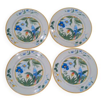 Lot of 4 Large Flat Plates Porcelain ARA Pier Import