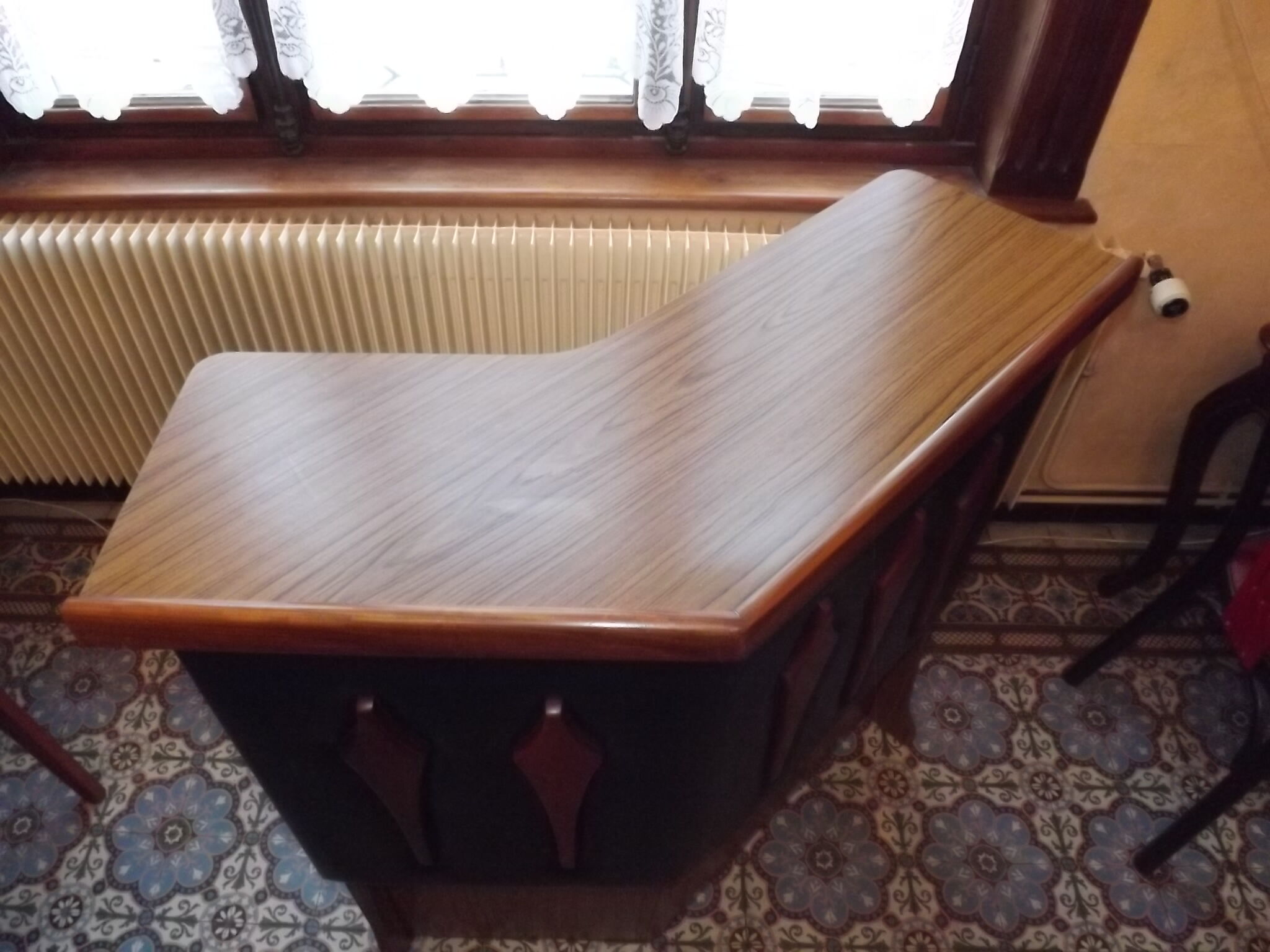 Bar en palissandre formica vintage 1960