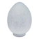 Lampe œuf XL verre moucheté blanc design années 70 H.37 cm