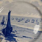 Sarreguemines earthenware plate with Marine decor late 19th century early 20th century