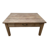 Rustic Farmhouse Coffee Table with 1 Drawer 1950