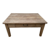 Rustic Farmhouse Coffee Table with 1 Drawer 1950