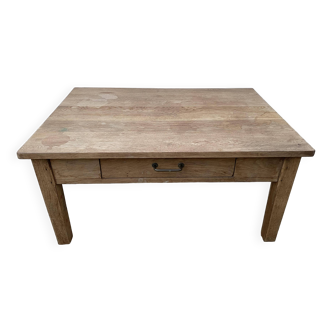 Rustic Farmhouse Coffee Table with 1 Drawer 1950