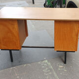 Wood desk and wood color formica top, 1960
