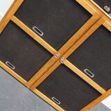 German industrial apothecary cabinet in oak and pine, mid-20th century