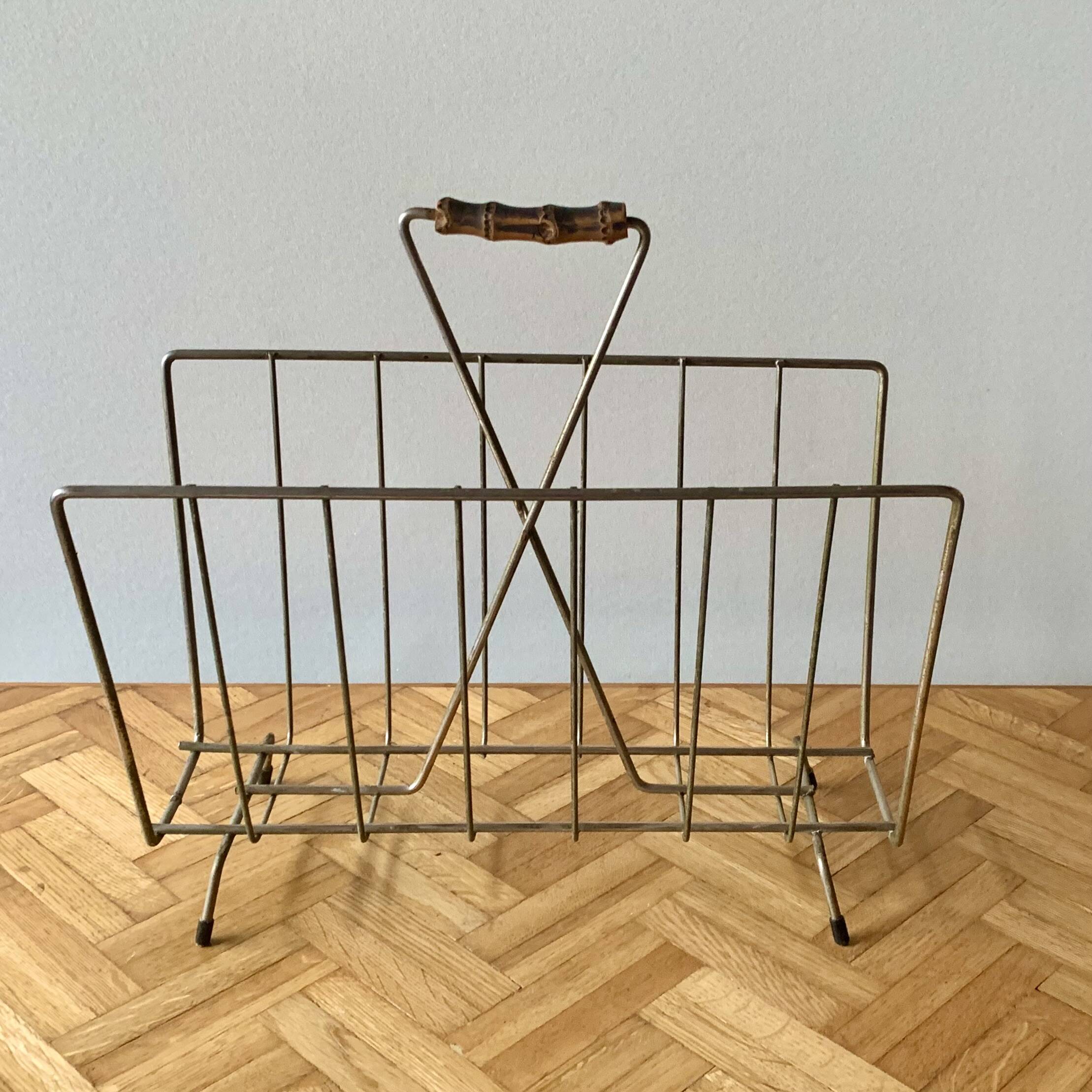 Old metal magazine rack - 1950
