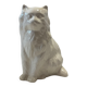 Chat en céramique beige