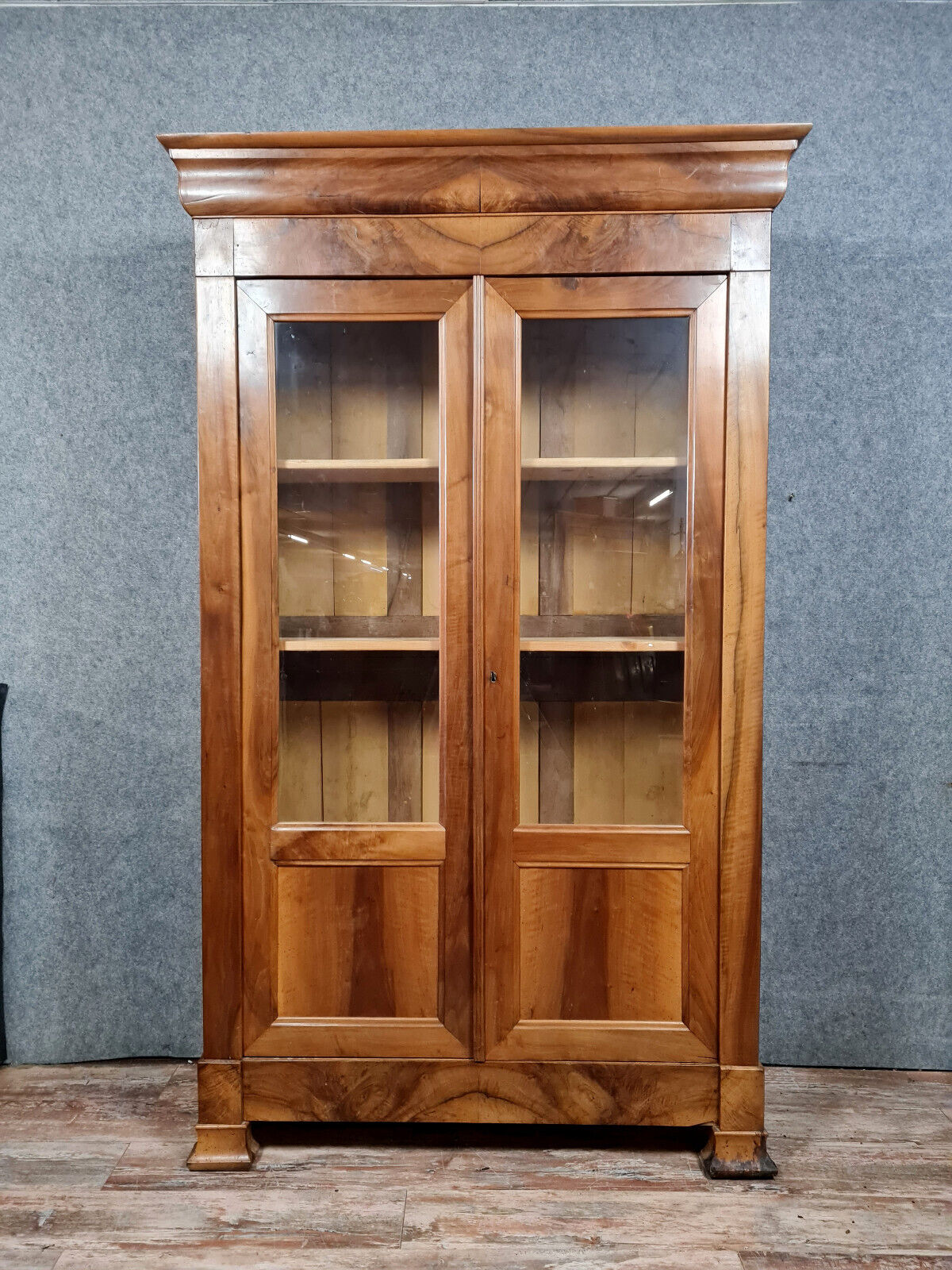 Louis Philippe walnut period library circa 1830