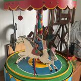 Rare vintage wooden carousel