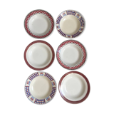 Six soup plates