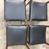 Lot of Scandinavian-style teak chairs