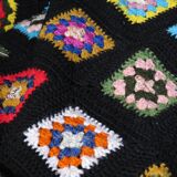 70's multi-colored crochet blanket