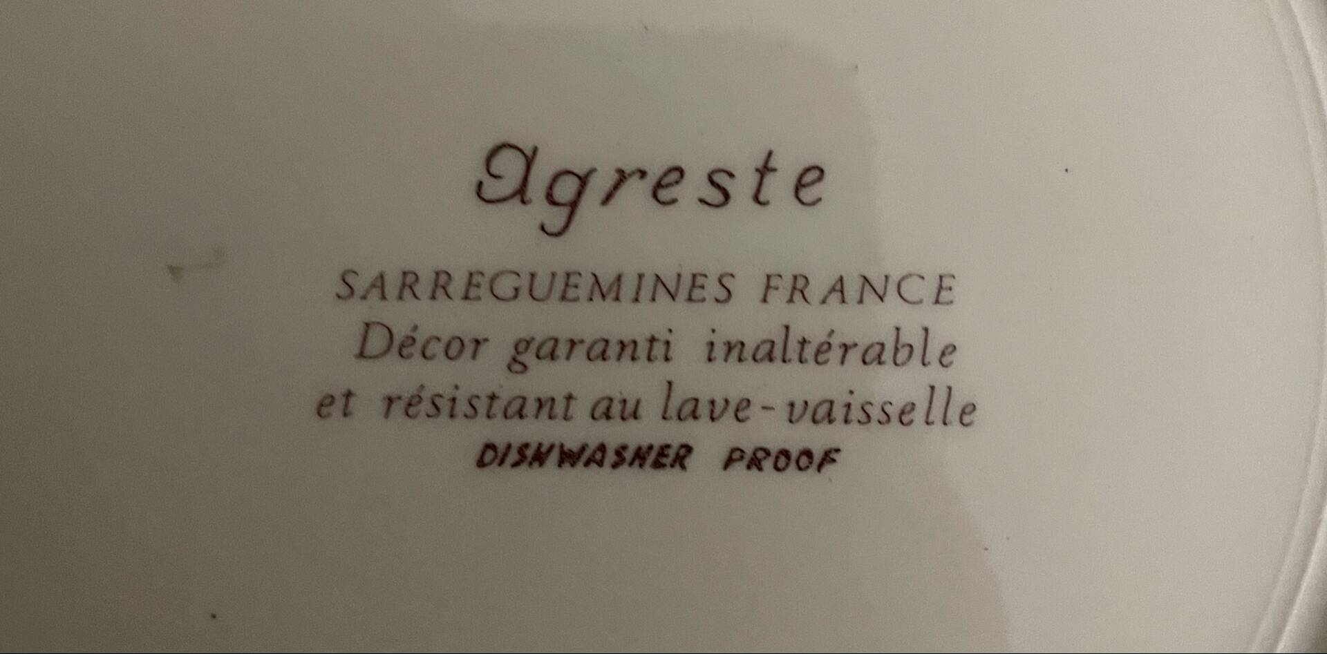 Service de table, Sarreguemines Agreste.39pcs