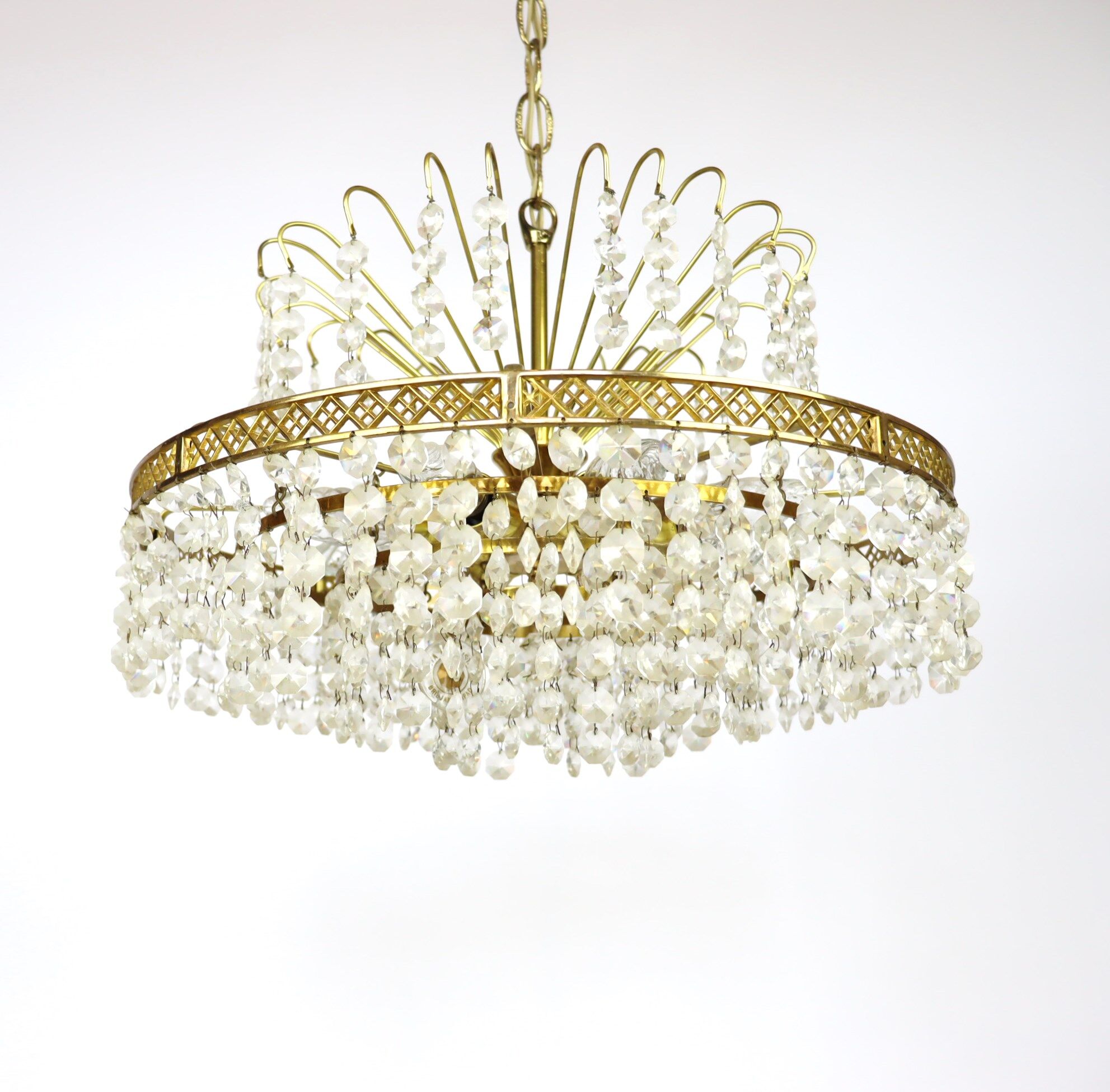 Lustre en cristal années 50