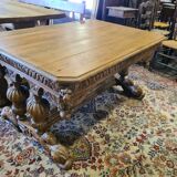Rebirth table with oak dolphins