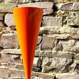 Hourglass floor lamp pop art vintage Mathias 80s orange diabolo