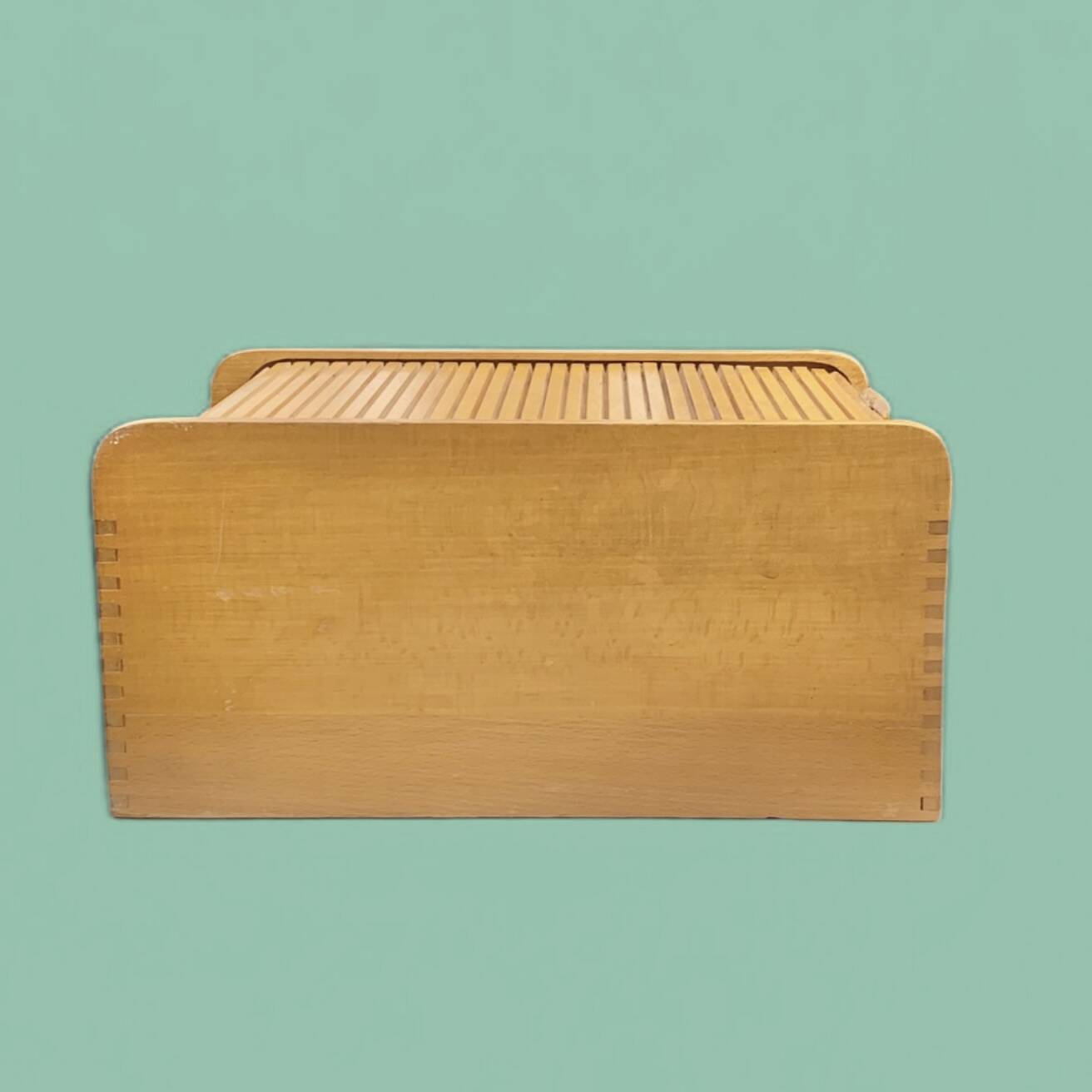 Old wooden filing box with shutter