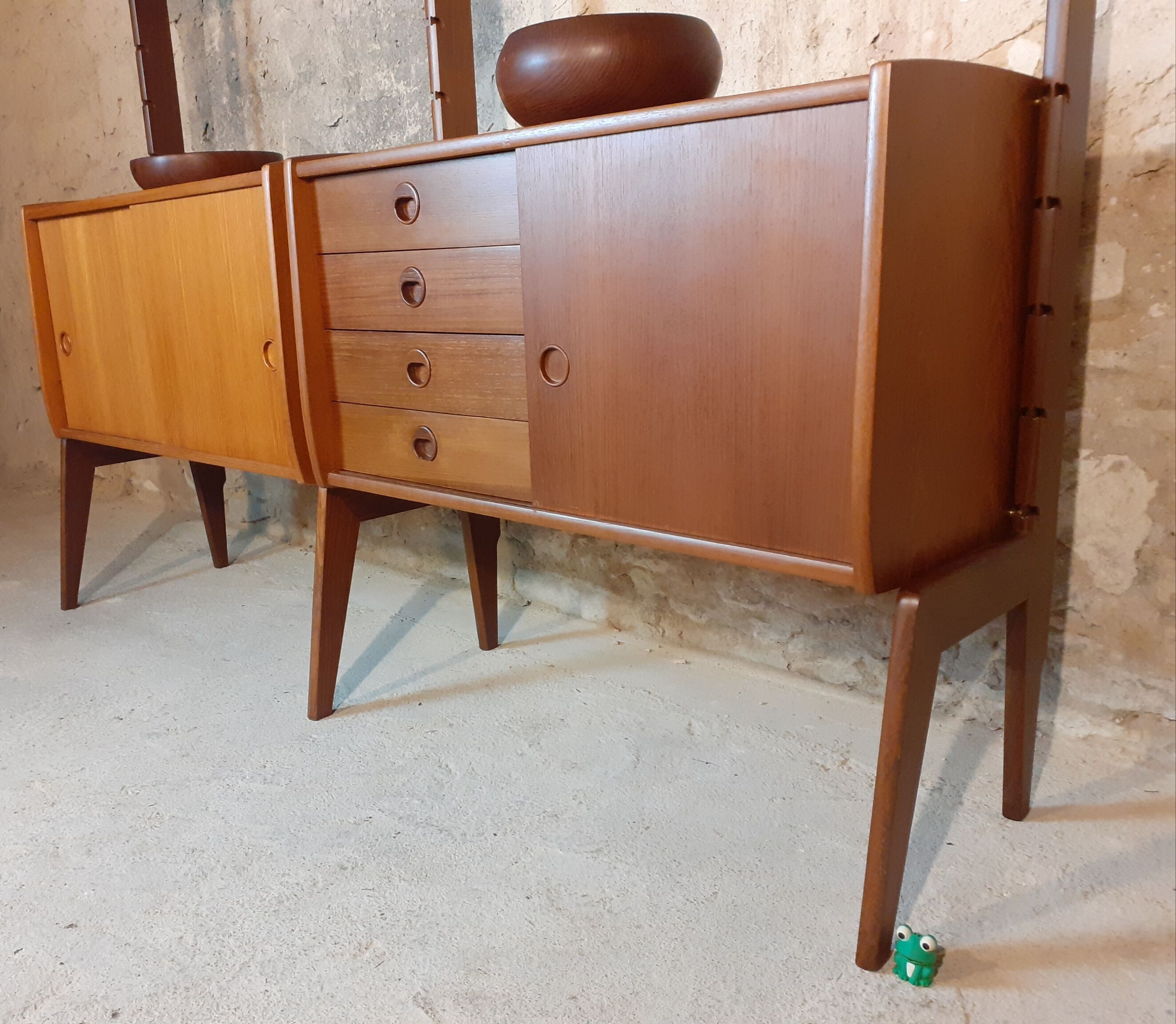 Norwegian teak storage furniture, Ergo model, 2 modules by blindheim