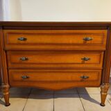 Commode 3 tiroirs merisier massif