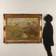 Modern painting signed G. Federici, mountain landscape, oil on canvas.